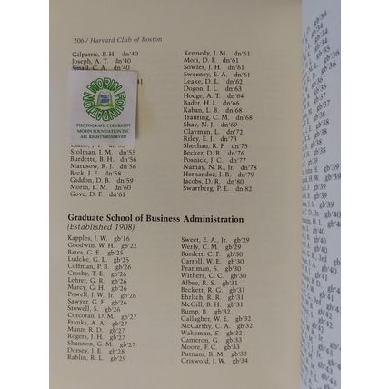 BOOK OF THE HARVARD CLUB OF BOSTON 75th ANNIVERSARY 1908-1983
