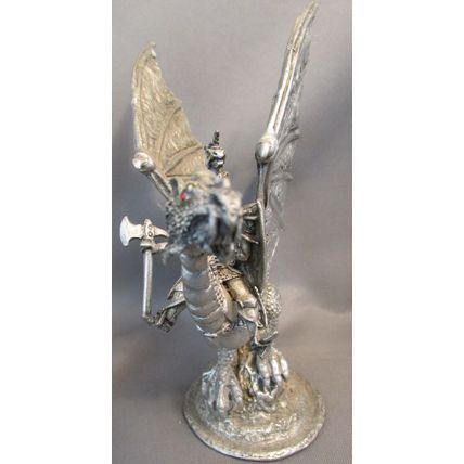 RARE 1985 DRAGON RIDER KNIGHT Stefan Tofano #7795 Pewter Dragon TSR D&D