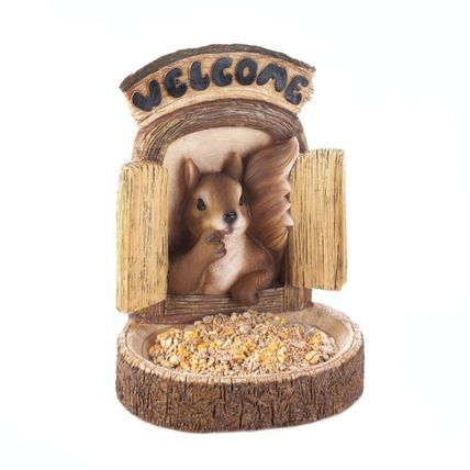 Hanging Squirrel Bird Feeder Cute Gift Outdoor Garden Decor Wildlife Tree