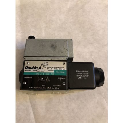 NEW DOUBLE A/EATON QC-3-C-10D1-TSP HYDRAULIC VALVE 02-111652,120VAC COIL, DC