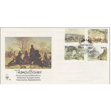 South West Africa 1987 Thomas Baines - Painter FDC