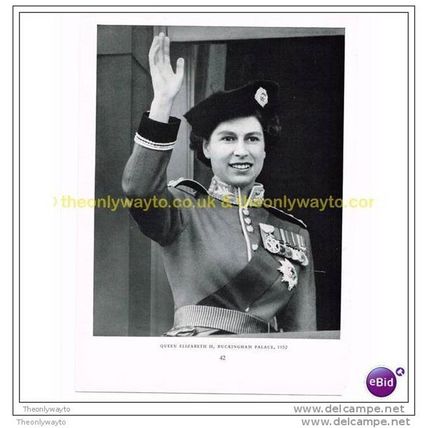 QUEEN ELIZABETH II, BUCKINGHAM PALACE, 1952, Book Illustration, 1953