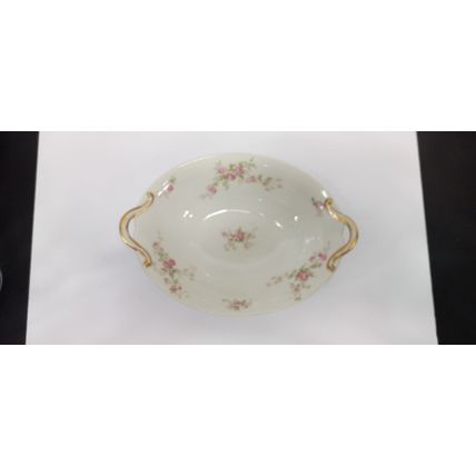 Antique CH Field Haviland Limoges GDA France Serving Dish Pink White Green Gold