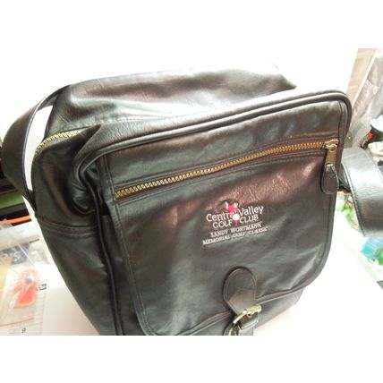 Vintage Black Leather Handbag w/Strap Central Valley Golf Club