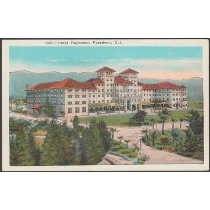 Hotel Raymond, Pasadena, California, c.1920s - M Kashower Co Postcard