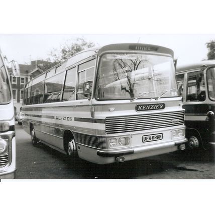 Black & White Photograph of Kenzie’s Coaches Ltd. of Shepreth - UER 888K