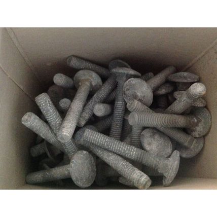 100 CUP SQUARE HEX BOLTS M6 x 40mm THREADED GALVANISED COACH SCREW CARRIAGE BOLT