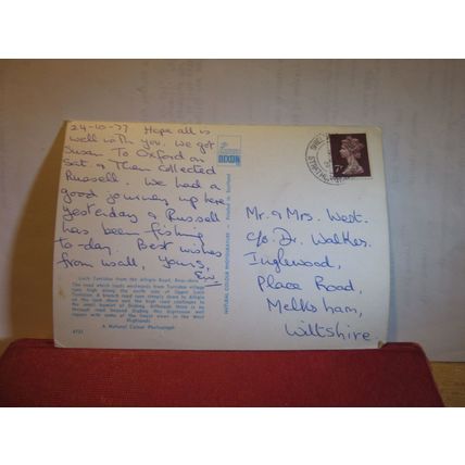 LOCH TORRIDON, Ross-Shire . used postcard J.Arthur Dixon 4721 1977 pm =