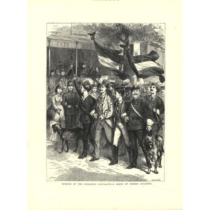 OPENING OF THE STRASBURG UNIVERSITY 1872 Godefroy Durand VICTORIAN ENGRAVING