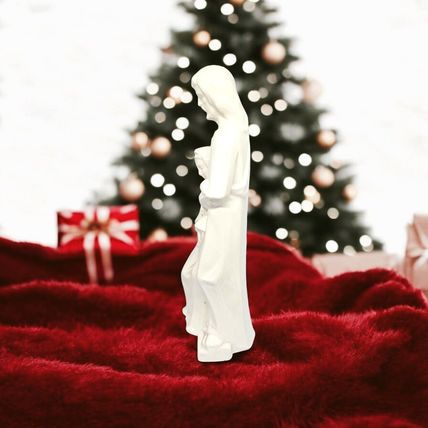 Vintage 80's Holy Family Figure - White Bisque - Nativity - Christmas