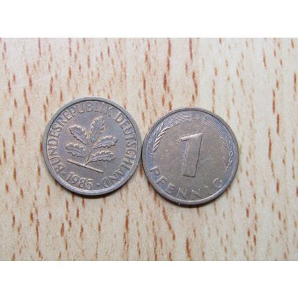1985d 1 Pfennig Germany Coin