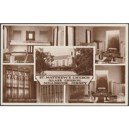 St Matthew's Church, Millbrook, Jersey, c.1950 - Valentine's RP Postcard