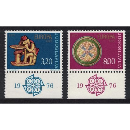 Yugoslavia Europa Handicrafts 2v Margins 1976 MNH SG#1721-1722