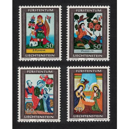 Liechtenstein Christmas Glass Paintings 4v 1974 MNH SG#602-605