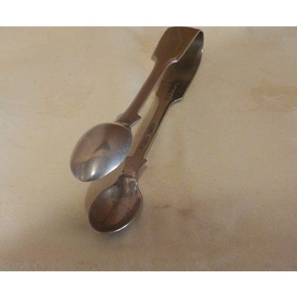 Antique Madras Silver Sugar Tongs