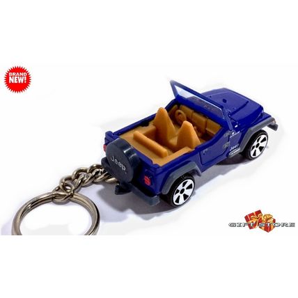 VERY RARE KEYCHAIN BLUE JEEP WRANGLER