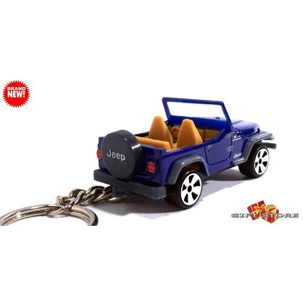 VERY RARE KEYCHAIN BLUE JEEP WRANGLER