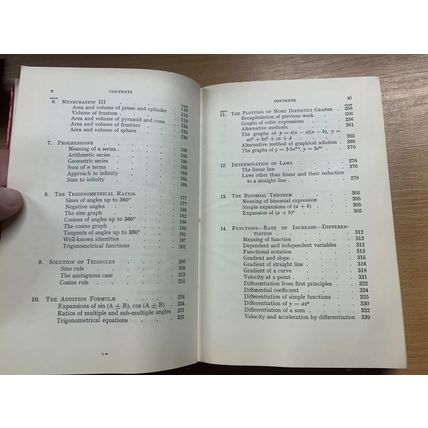 1962 "NATIONAL CERTIFICATE MATHEMATICS" VOLUME 2 HARDBACK BOOK (P3)
