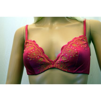 6IXTY 8IGHT Indian Summer Embroidered & Studded Bra BNWT