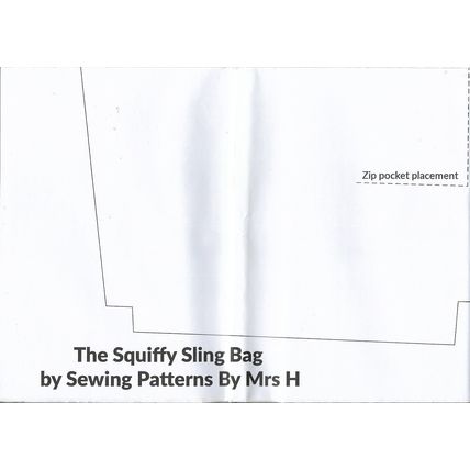 Mrs H. The Squiffy Sling Shoulder Bag Paper Pattern 8x9x3” or 10x11x4”