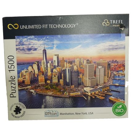 Trefl Prime 1500 Piece Puzzle - Manhattan, New York City Skyline - Unopened!