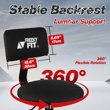 Shop Stool with Backrest, Mechanic Garage Stool for Workshop, Adjustable Stool C