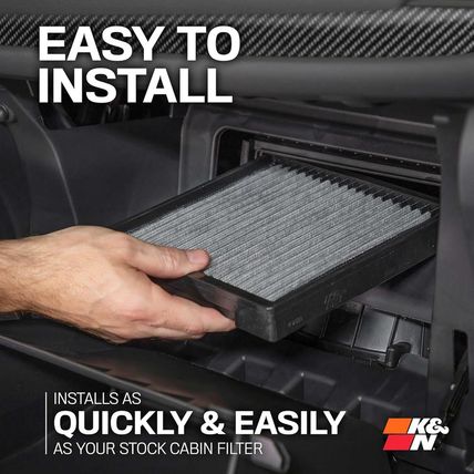 K&N LIFETIME Cabin Air Filter: Premium, Washable, Clean Air for Your Cabin: Comp