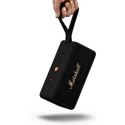Marshall Middleton Portable Bluetooth Speaker, Black and Brass