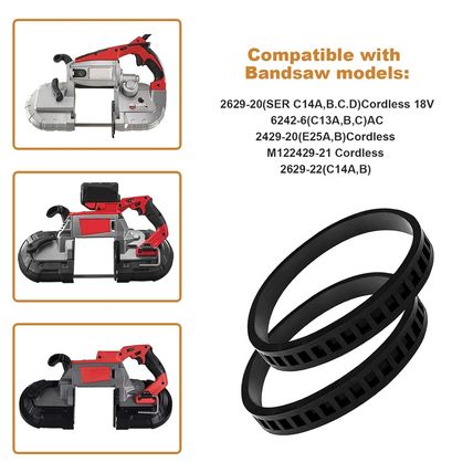 2 Pack 45-69-0030 Blade Pulley Tires Compact Band Saw Replacement for Bandsaw 26