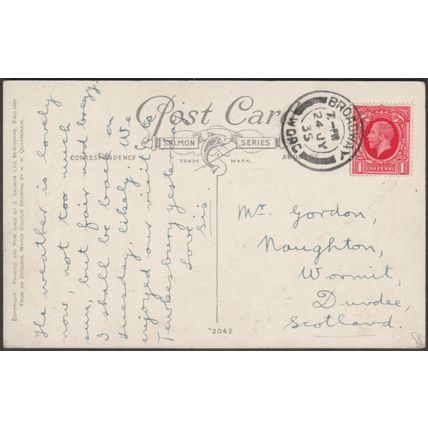 Shakespeare's Garden, Stratford-on-Avon, Warwickshire, 1935 - Salmon Postcard
