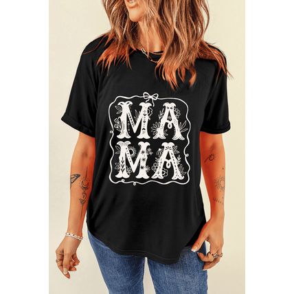 Black MAMA Artistic Graphic Tee