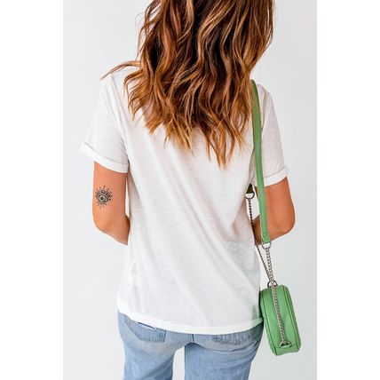 White YEE HAW State of mind Cowgirl Graphic Western Fashion Tee