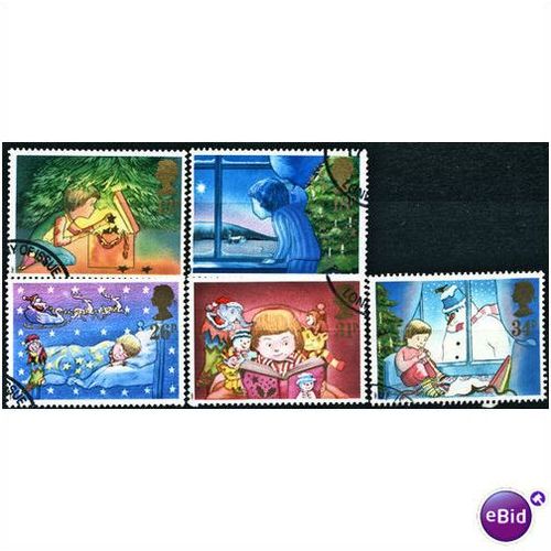 1987 Christmas Set SG1375-1379 Very Fine Used