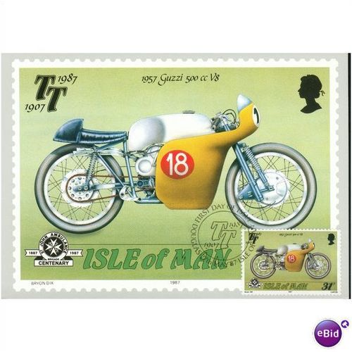 IOM PHQ + FDI 1987 - TT 1957 Guzzi 500 cc V8