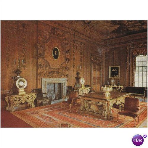 Colour Postcard -The State Dining Room Chatsworth Derbyshire