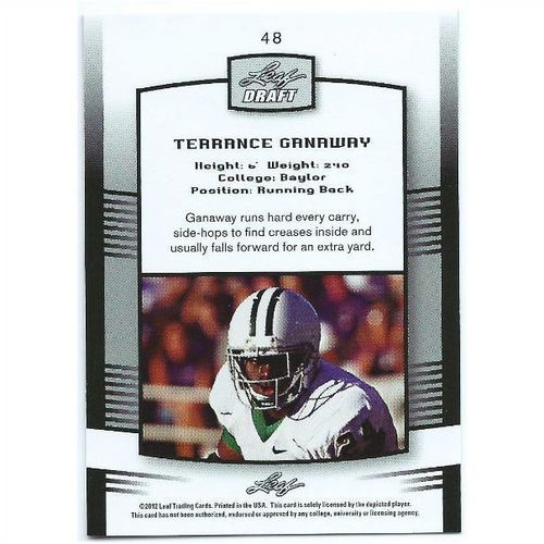 2012 Leaf Draft - #48 - Terrance Ganaway RC