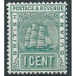 British Guiana 1890 SG213 1c Sea-Green Mounted Mint ....