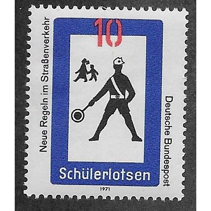 GER 1971 M/M 10pf 'NEW ROAD REGULATIONS ' (EBID53-790)