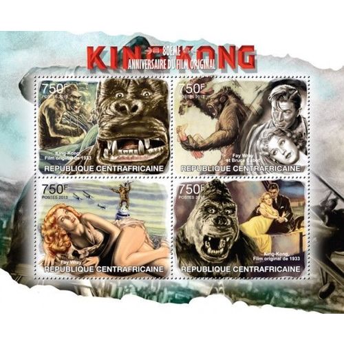 CENTRAL AFRICA 2013 SHEET MNH KING KONG CINEMA