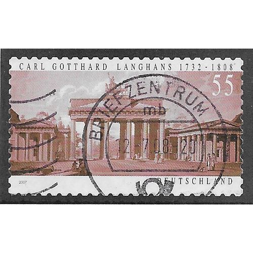 GER 2007 €0.55 (S/A) 'CARL GOTTHARD LANGHANS' FINE USED (EBID60-328)