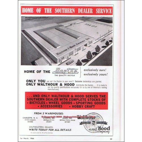 WALTHOUR AND HOOD COMPANY 1966 southern dealer service vintage ad