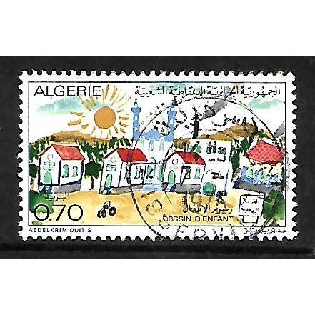 ALGERIA 1974 CHILDRENS DRAWINGS 70c URBAN SCENE SG 640 FU