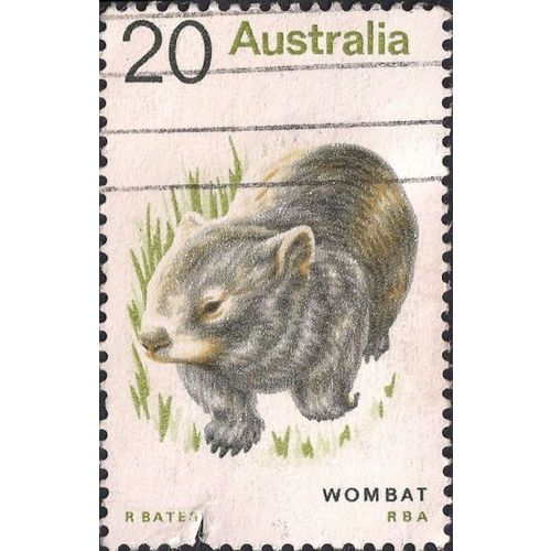 AUSTRALIA, MAMMALS, Wombat, white 1974, 20c, #2