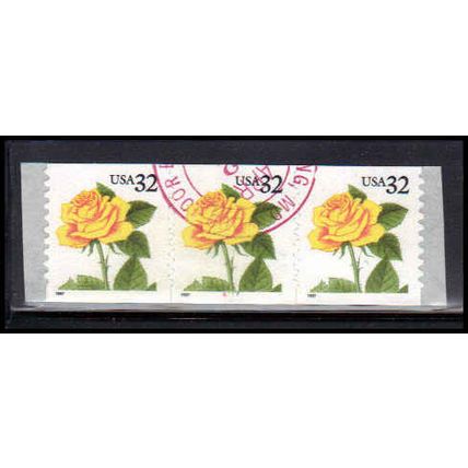 Used 3054 32c Yellow Rose Very Fine PNC 6777/3 PA3705
