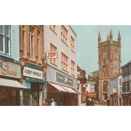 Fore Street St Saint Austell Cornwall Boots The Chemists Shoe Shop Bank Postcard