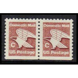 1948 20c C Eagle Fine MNH Dry Gum BPS Hor Pair Bottom V4926