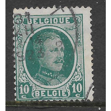 BELGIUM 1922 ALBERT I 10c GREEN SG 367 FINE USED#