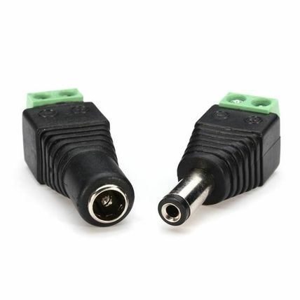 1-Pair - 1x Male + 1x Female 2.1 x 5.5mm 12VDC Plug Power Jack Connector