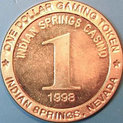 Indian Springs. $1 Casino Token. Indian Springs, NV. J81.