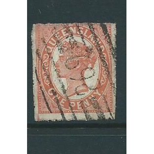 australia states queensland sg210 sg 210 used tiny little nick in bottom margin